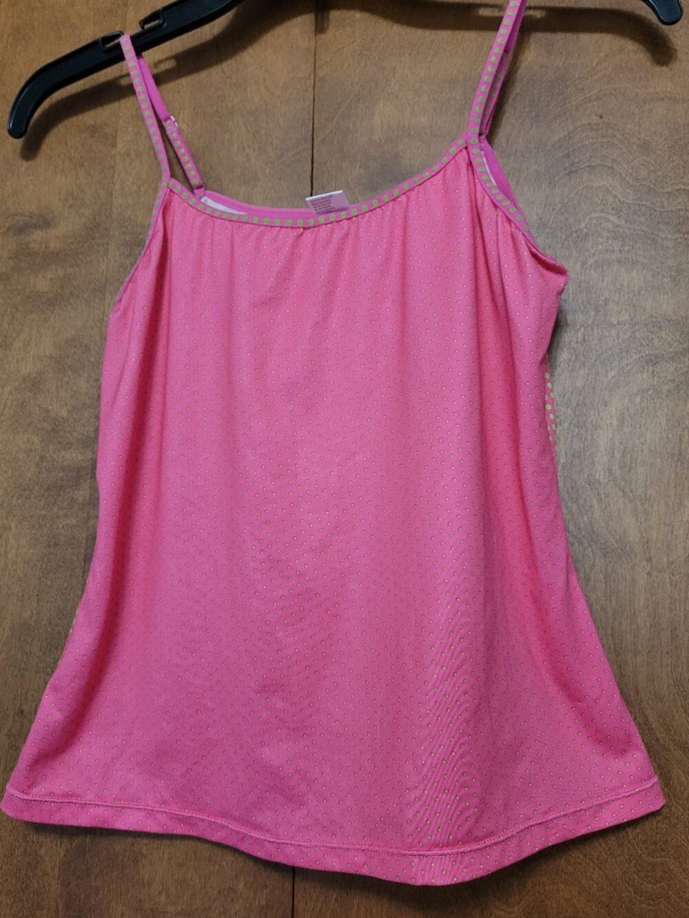 Pink with green polka dots camisole Size Medium